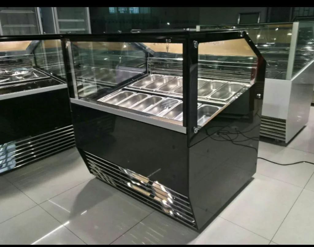 Solid Cool Ice-Cream Showcase freezer rental for temporary event display