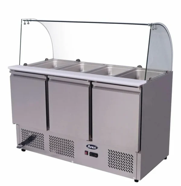 Salad Bar Counter with Curve Glass