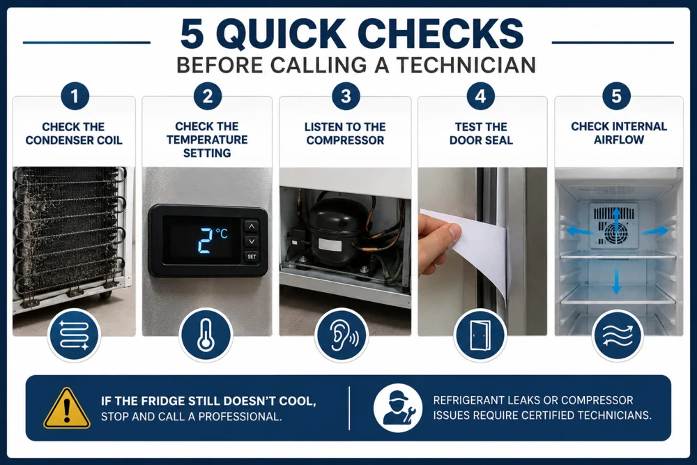 Areas to check before booking a fridge repair