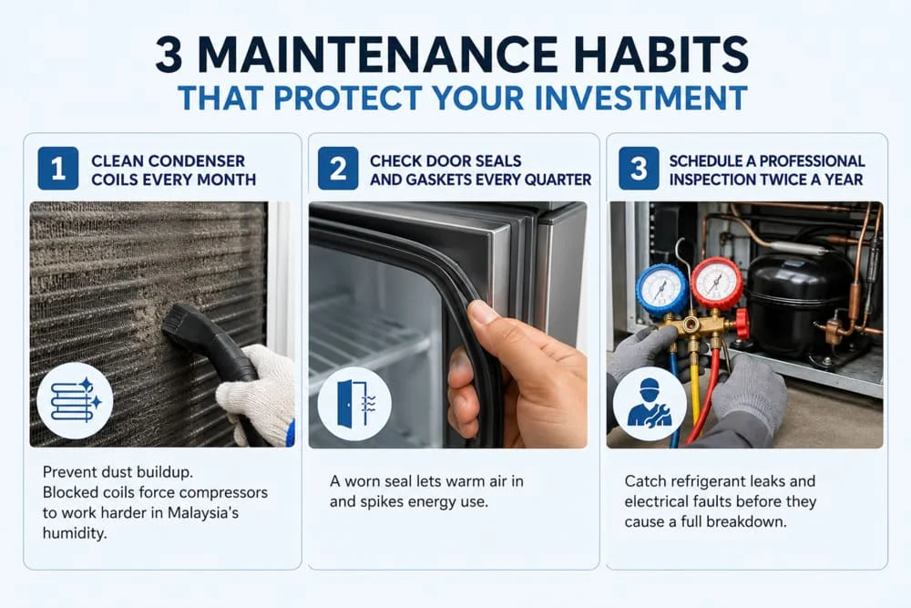 Commercial refrigerator maintenance to minimise downtime