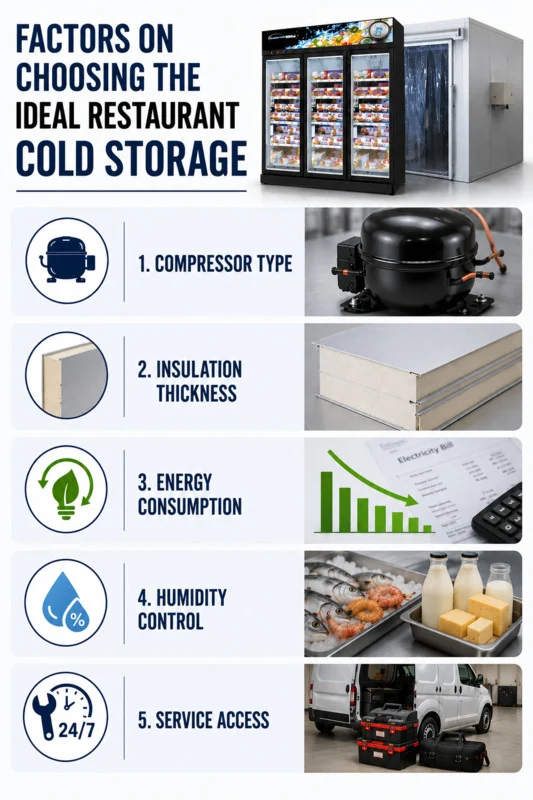 Factors of having efficient restaurant cold storage for long-term business operations