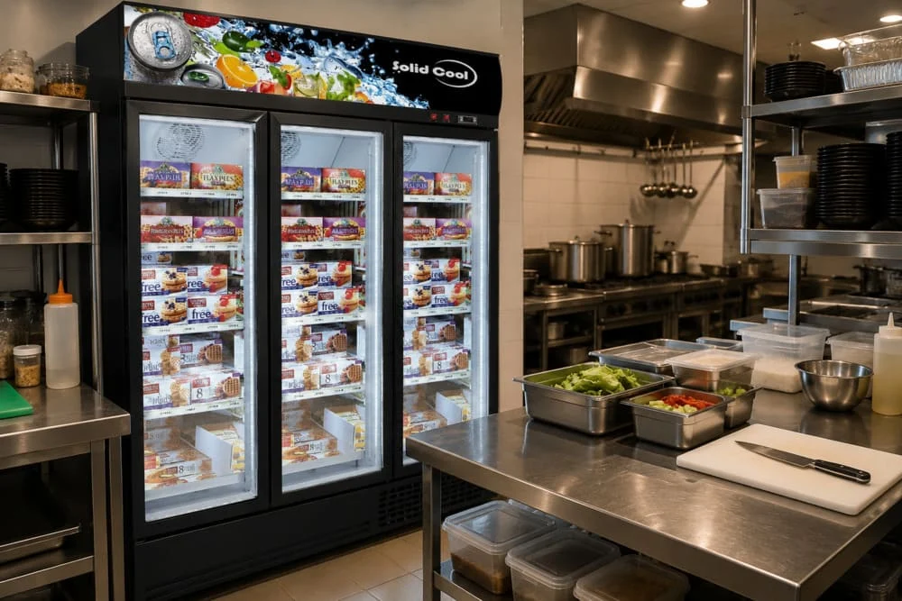 Restaurant refrigerators to store heavy stock for business operations