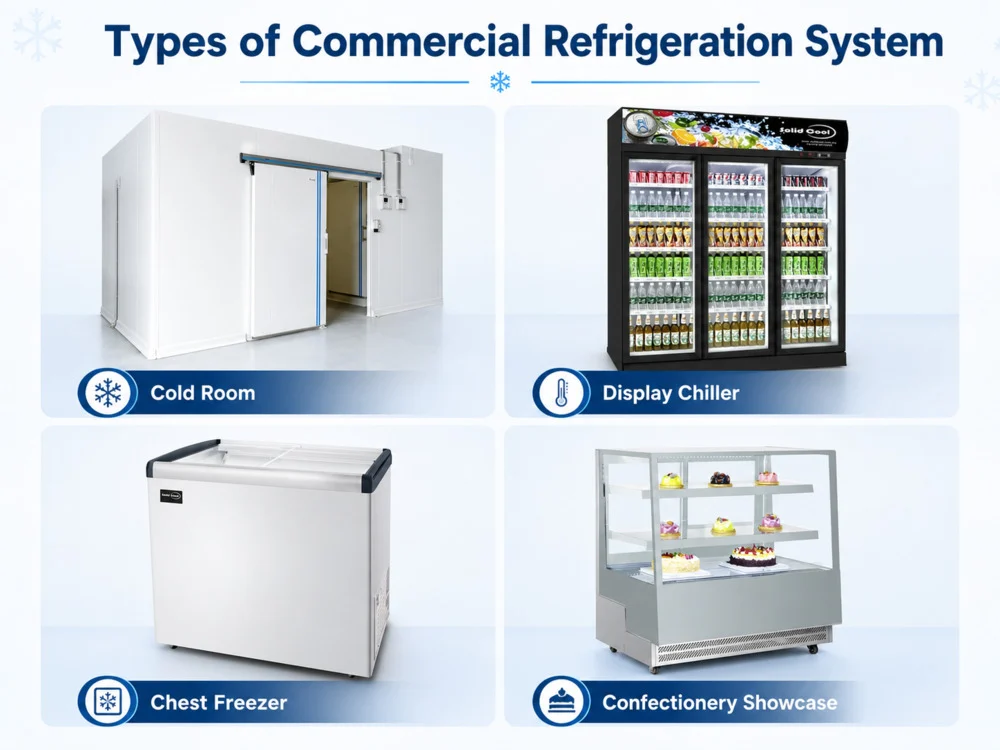 Types of commercial refrigeration system for businesses